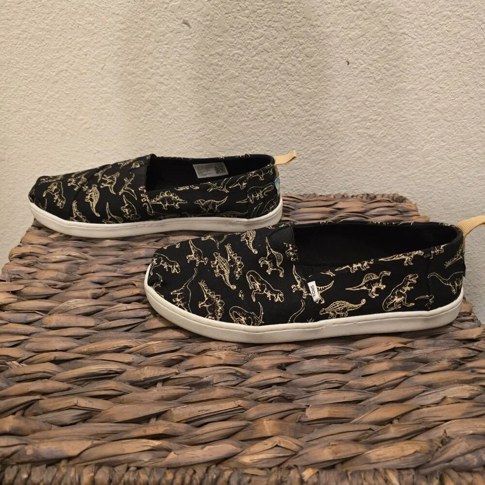 TOMS Youth Alpargata Dino Kids Shoes - Size Youth 5.5